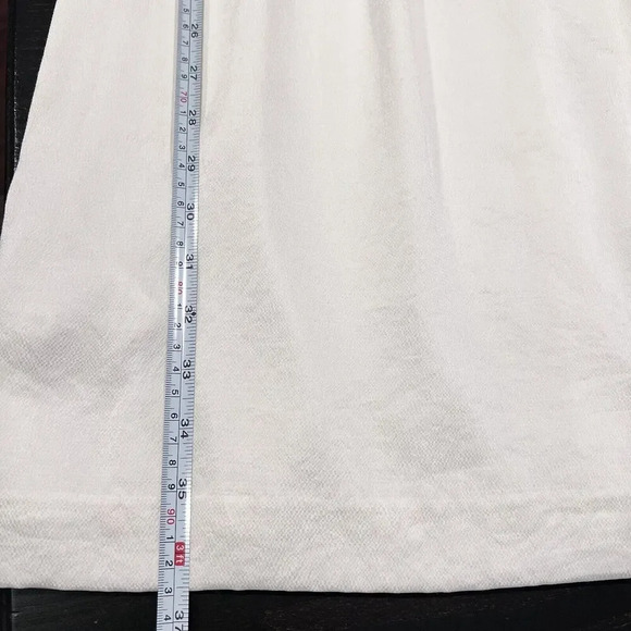 LOFT Size 6 Ivory Jewel Collar Embellishment Neck Flutter Sleeve Party Dress - Picture 13 of 13